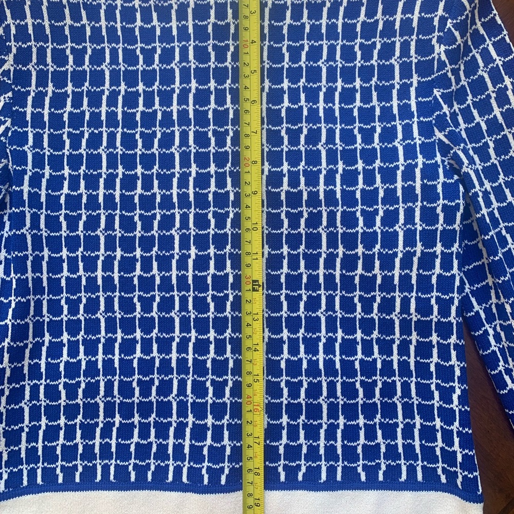 St. John Collection Royal Blue window-pane design. Size 4 - Picture 4 of 4